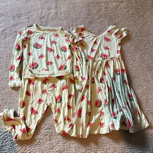 Kyte Baby Watermelon Print Kids Pajama Set and Dress